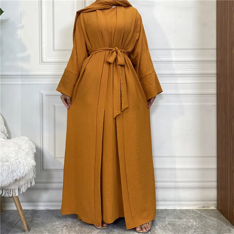 Belted Abaya + Kimono: Flowing Silhouette for Elegance - Rebooters