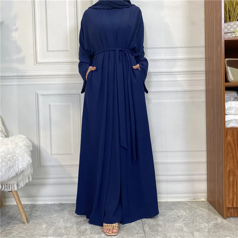 Belted Abaya + Kimono: Flowing Silhouette for Elegance - Rebooters