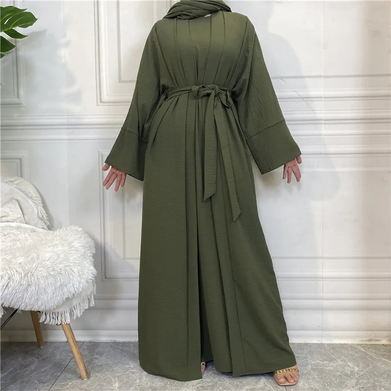 Belted Abaya + Kimono: Flowing Silhouette for Elegance - Rebooters