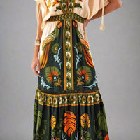 Tatiana Boho Maxi Dress for Effortless Vacation Style - Rebooters -Women's Dresses