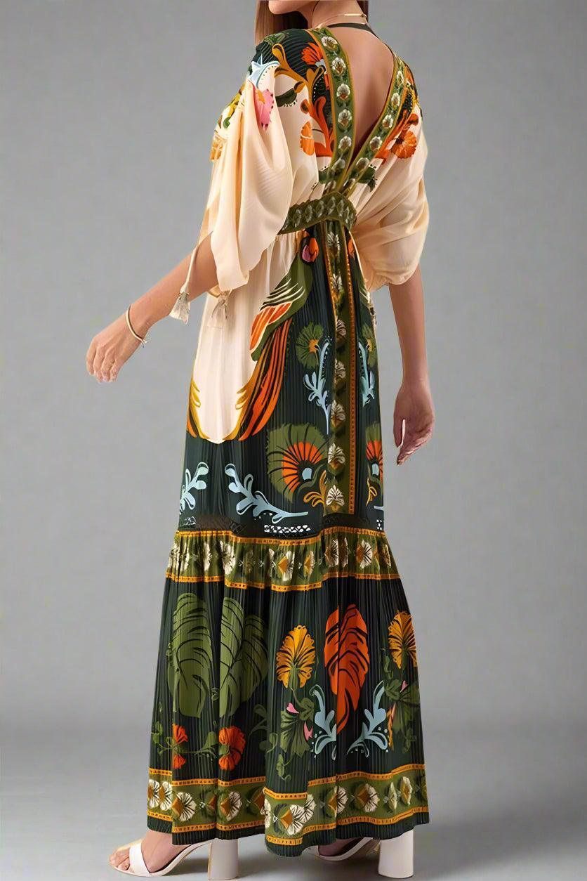 Tatiana Boho Maxi Dress for Effortless Vacation Style - Rebooters -Women's Dresses