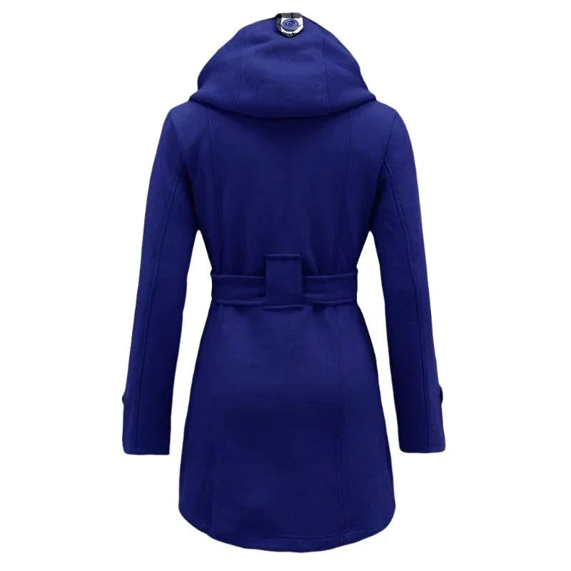 Womens Chic Hooded Peacoat for Stylish Warmth and Comfort - Rebooters
