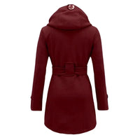 Womens Chic Hooded Peacoat for Stylish Warmth and Comfort - Rebooters