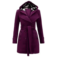 Womens Chic Hooded Peacoat for Stylish Warmth and Comfort - Rebooters