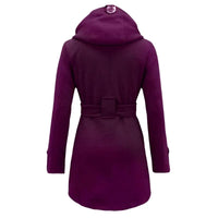 Womens Chic Hooded Peacoat for Stylish Warmth and Comfort - Rebooters