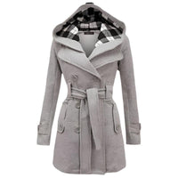 Womens Chic Hooded Peacoat for Stylish Warmth and Comfort - Rebooters