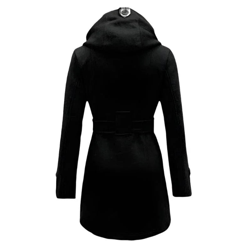 Womens Chic Hooded Peacoat for Stylish Warmth and Comfort - Rebooters