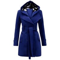Womens Chic Hooded Peacoat for Stylish Warmth and Comfort - Rebooters