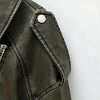 Womens Classic Retro Leather Jacket for Timeless Style - Rebooters