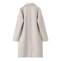 Womens Cozy Wool Blend Long Coat for Autumn and Winter - Rebooters