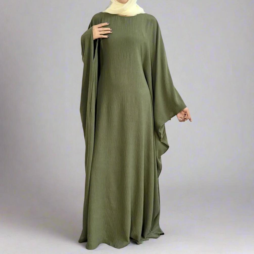 Majestic Bat Sleeve Abaya for Modern Modest Fashion Wear - Rebooters