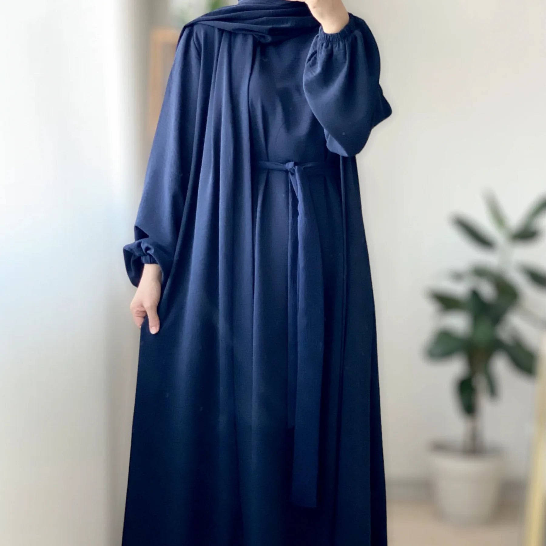 Classic Kimono + Abaya Set for Elegant Layered Fashion - Rebooters