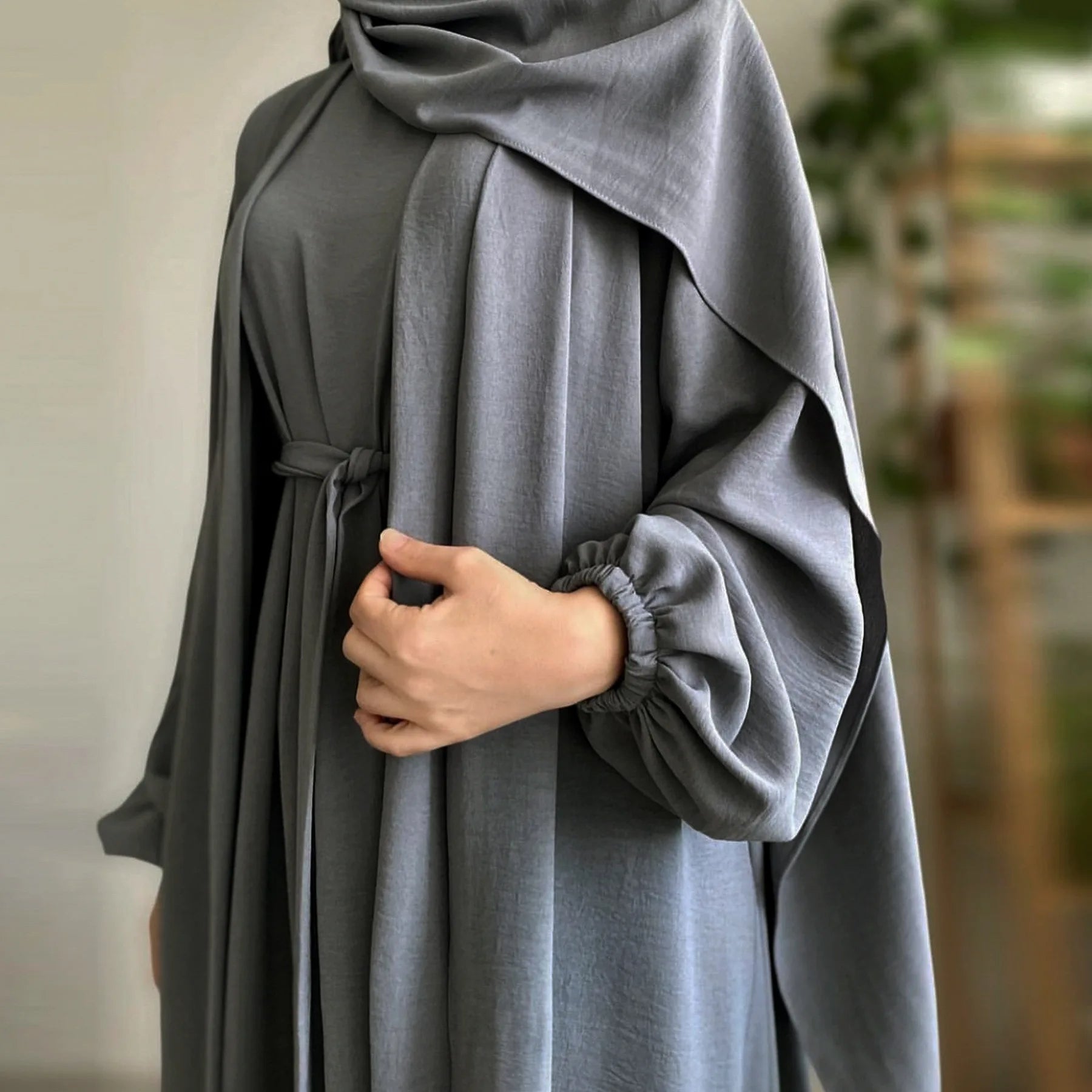 Classic Kimono + Abaya Set for Elegant Layered Fashion - Rebooters