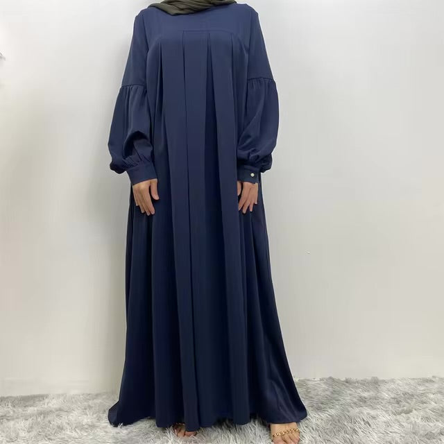 Womens Elegant Pleated Abaya Gown for Modern Style - Rebooters