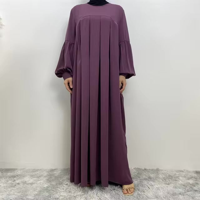 Womens Elegant Pleated Abaya Gown for Modern Style - Rebooters