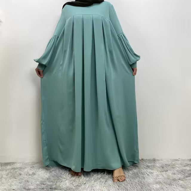 Womens Elegant Pleated Abaya Gown for Modern Style - Rebooters