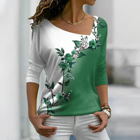 Women's Floral Contrast Short-Sleeve Top for Casual Style Rebooters Womens Shirts