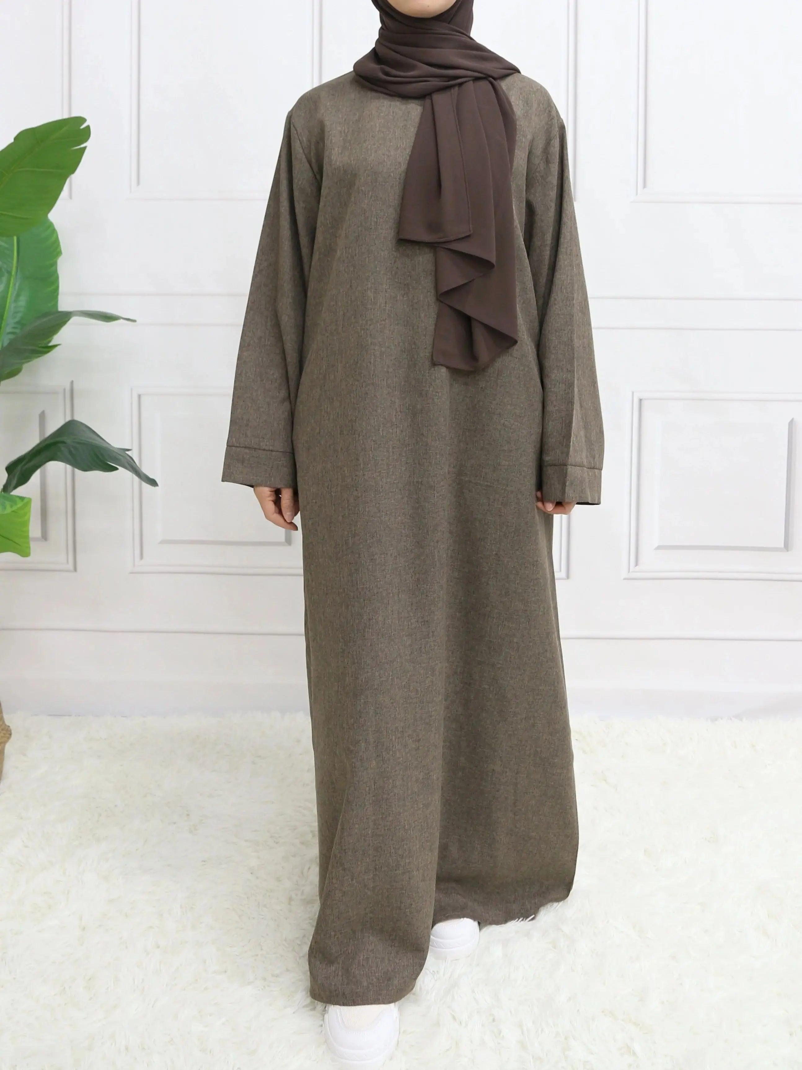 Womens Long Sleeve Belted Abaya for Elegant Style Dress - Rebooters