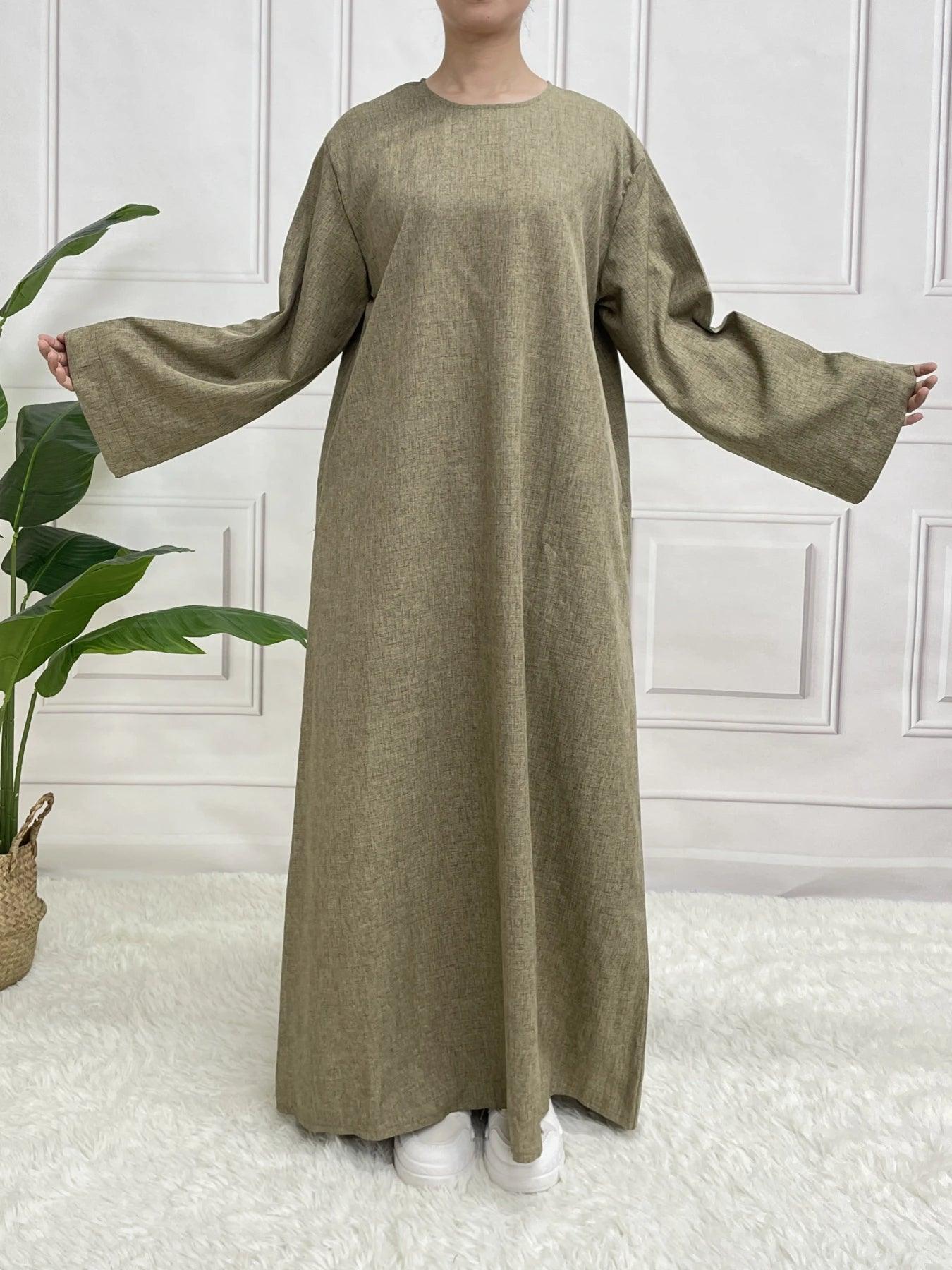 Womens Long Sleeve Belted Abaya for Elegant Style Dress - Rebooters