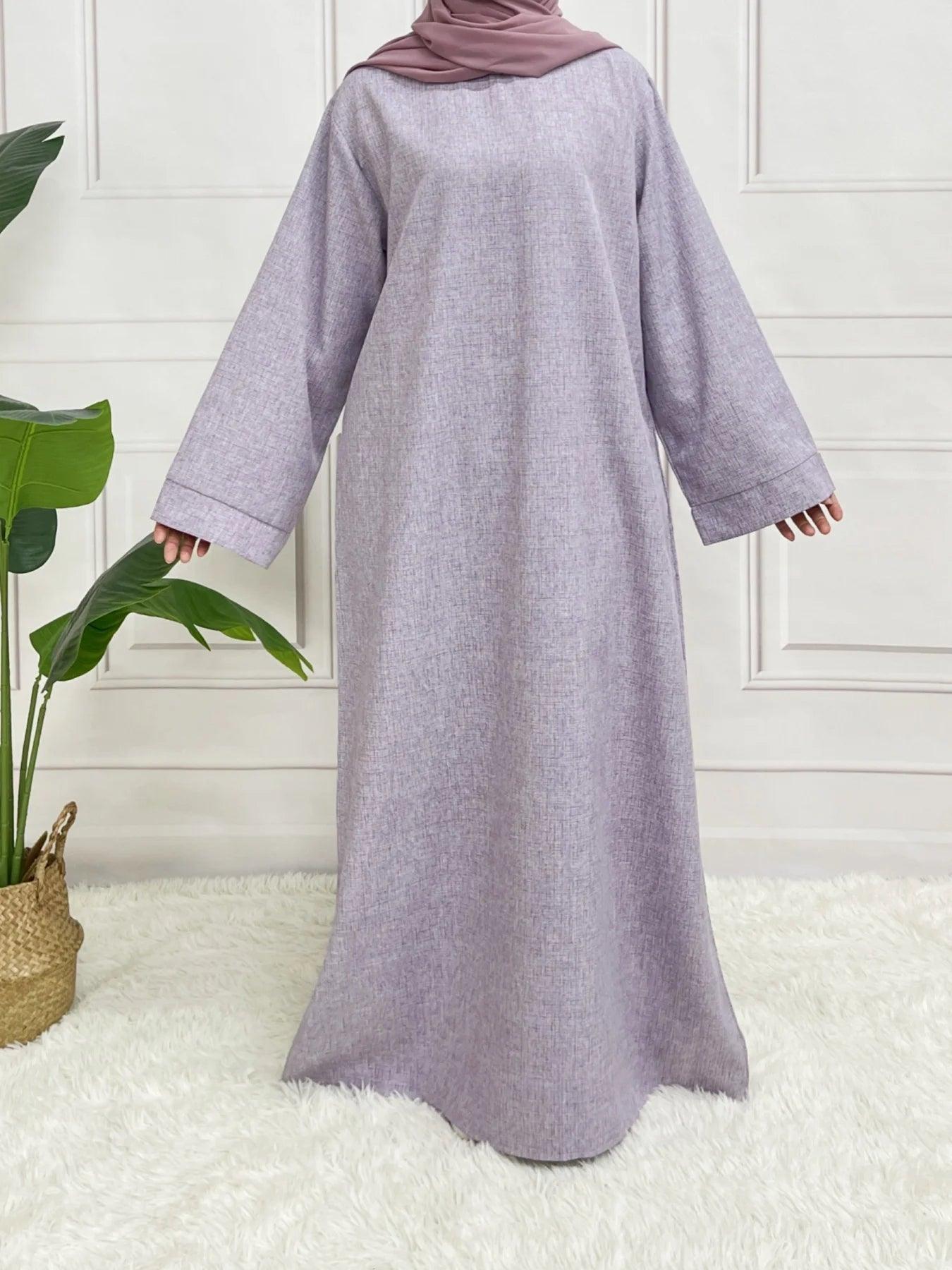 Womens Long Sleeve Belted Abaya for Elegant Style Dress - Rebooters