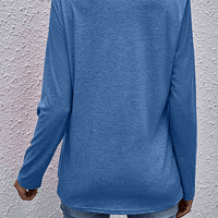 Women's Long Sleeve Top With Casual V-Neckline Style Rebooters Womens Shirts