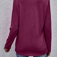 Women's Long Sleeve Top With Casual V-Neckline Style Rebooters Womens Shirts