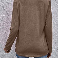 Women's Long Sleeve Top With Casual V-Neckline Style Rebooters Womens Shirts