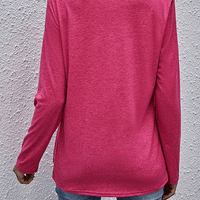Women's Long Sleeve Top With Casual V-Neckline Style Rebooters Womens Shirts