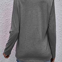Women's Long Sleeve Top With Casual V-Neckline Style Rebooters Womens Shirts