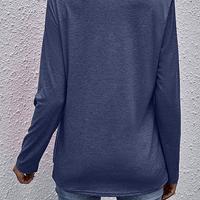 Women's Long Sleeve Top With Casual V-Neckline Style Rebooters Womens Shirts