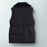Womens Luxurious Fur-Collared Puffer Vest for Ultimate Warmth - Rebooters