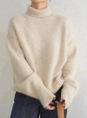 Womens Luxuriously Soft Oversized Turtleneck Sweater - Rebooters