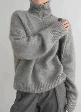 Womens Luxuriously Soft Oversized Turtleneck Sweater - Rebooters