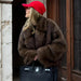 Women's Oversized Fur Coat Fluffy Faux Fox Fur Jacket - Rebooters