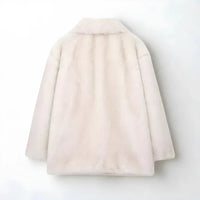 Women's Oversized Fur Coat Fluffy Faux Fox Fur Jacket - Rebooters