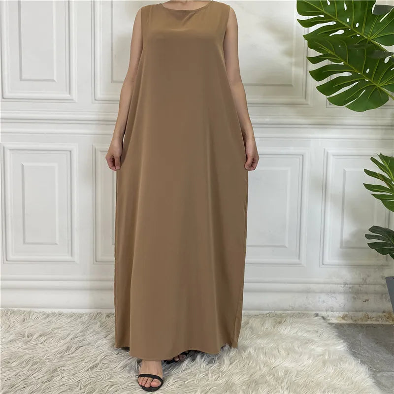 Womens Sleeveless Kaftan Dress for Effortless Elegance - Rebooters