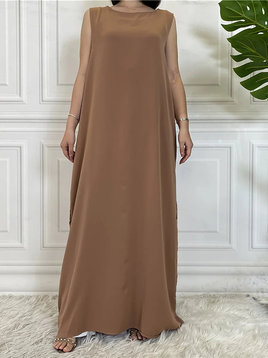 Womens Sleeveless Kaftan Dress for Effortless Elegance - Rebooters