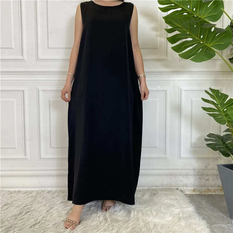 Womens Sleeveless Kaftan Dress for Effortless Elegance - Rebooters