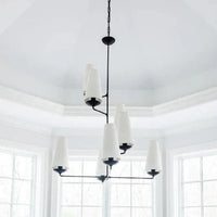 Tapered Chain Living Room LED Chandelier for Elegant Lighting | Rebooters - Rebooters