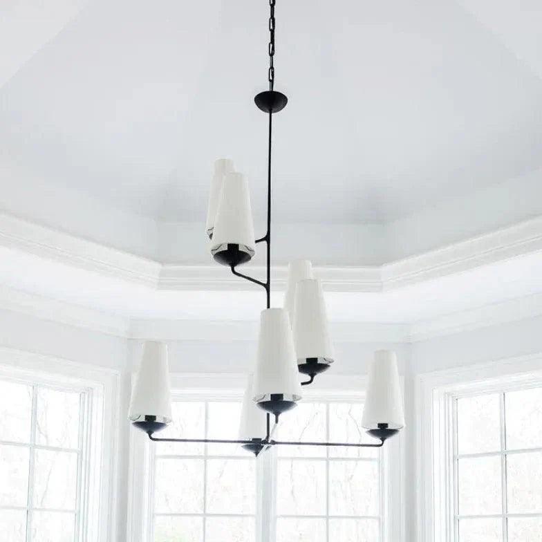 Tapered Chain Living Room LED Chandelier for Elegant Lighting | Rebooters - Rebooters