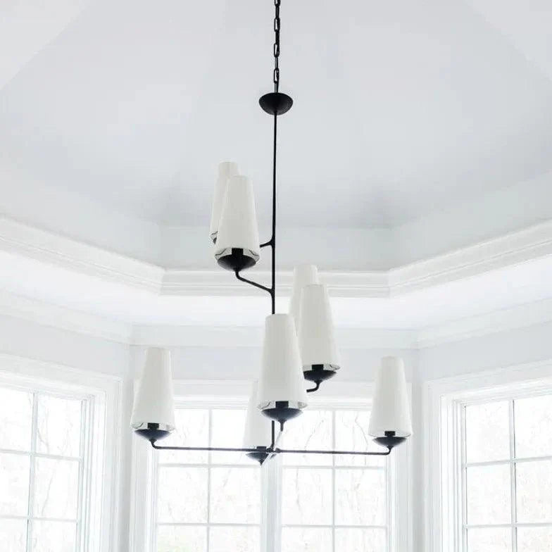 Tapered Chain Living Room LED Chandelier for Elegant Lighting | Rebooters - Rebooters