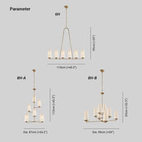 Tapered Chain Living Room LED Chandelier for Elegant Lighting | Rebooters - Rebooters