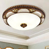 Brass Round Vintage Ceiling Light for Living Room Bedroom - Rebooters