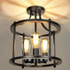 Cylindrical Frame Black Industrial Pendant Light for Home - Rebooters