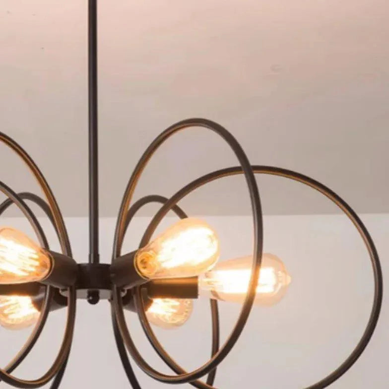 Shelf Light Bulb Black Industrial Chandelier for Home Decor | Rebooters - Rebooters