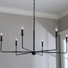 Black Candelabra Industrial Living Room Chandelier Light | Rebooters - Rebooters