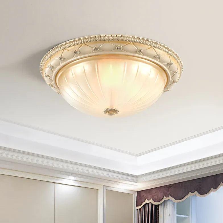 Round Pattern Design Vintage Glass Ceiling Light Fixture - Rebooters