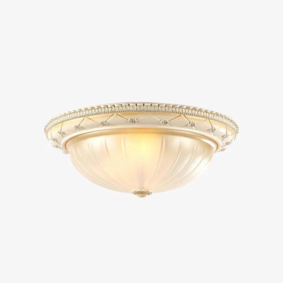 Round Pattern Design Vintage Glass Ceiling Light Fixture - Rebooters