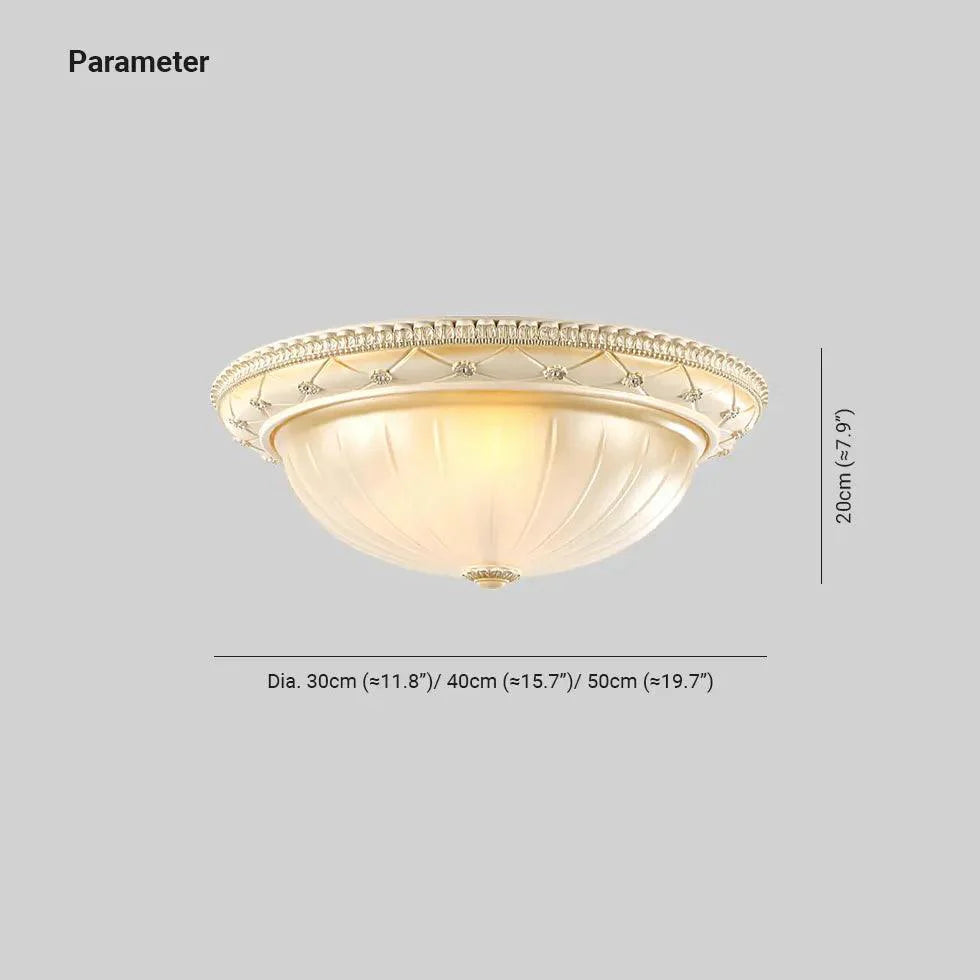 Round Pattern Design Vintage Glass Ceiling Light Fixture - Rebooters