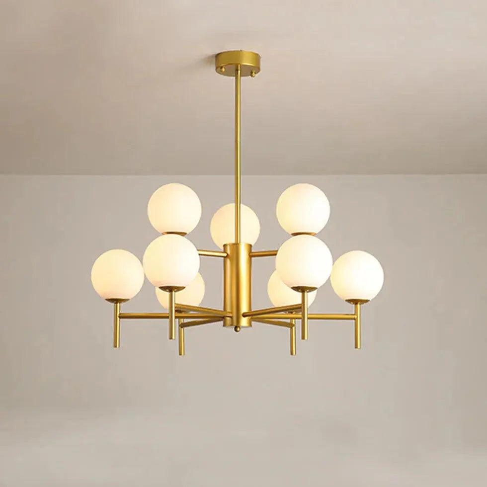 Multi-Light Spherical Glass Modern Chandelier for Living Room | Rebooters - Rebooters